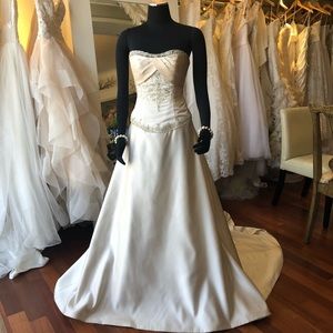 Satin wedding gown